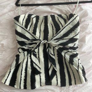 White House Black Market corset blouse top